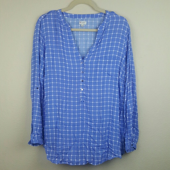 Daniel Cremieux Tops - Cremieux | Checkered Long Sleeve Blouse